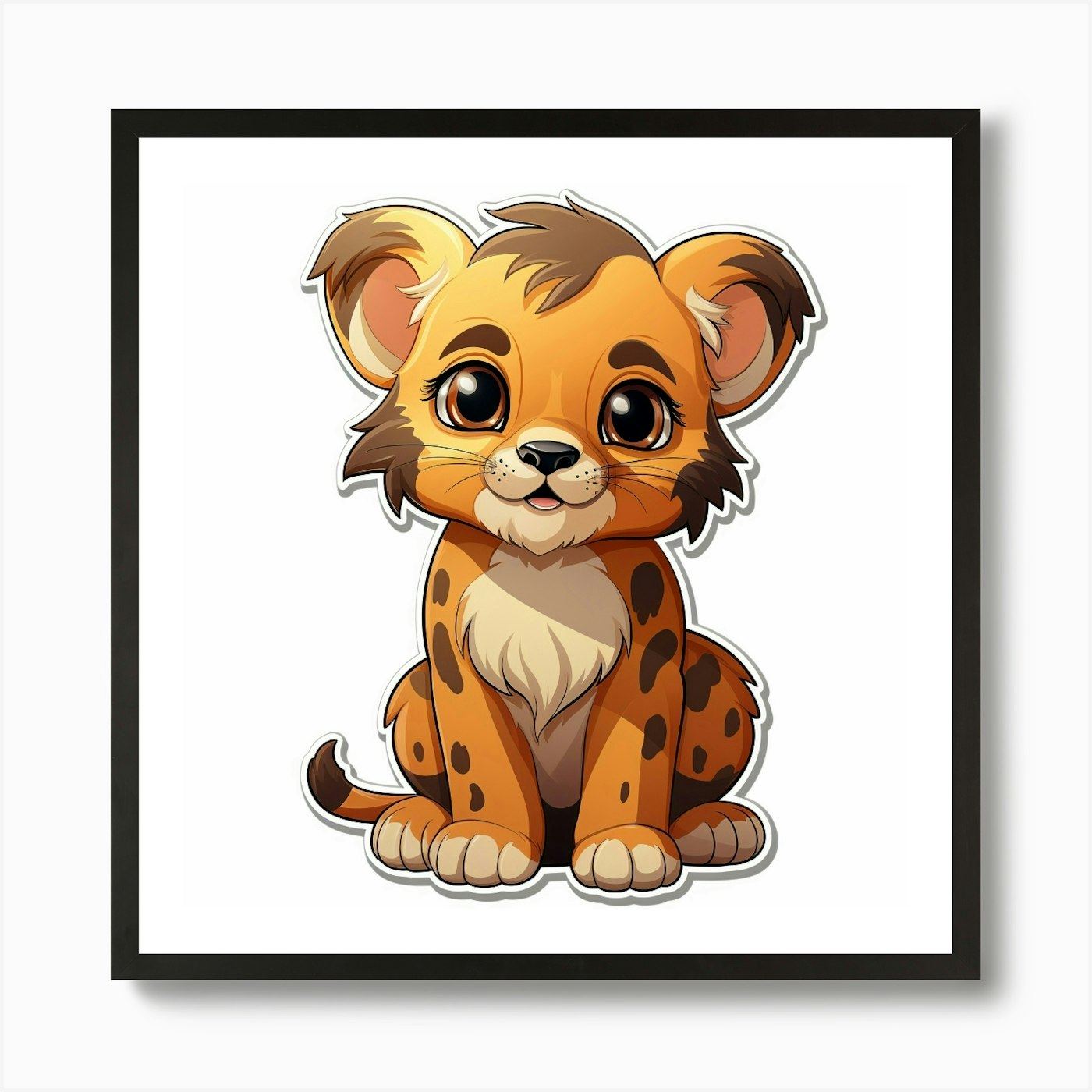 Lion Cub 39 Art Print Framed Wall Art Poster Canvas Print Picture