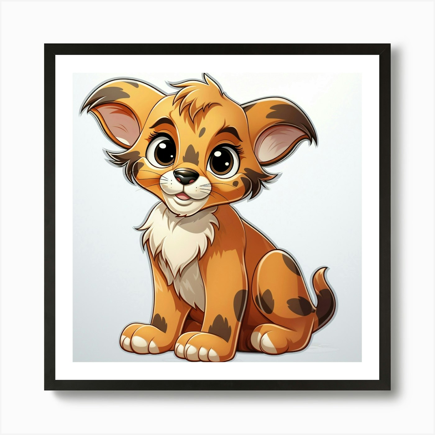 Cute Lion Cub 1 Art Print Framed Wall Art Poster Canvas Print Picture
