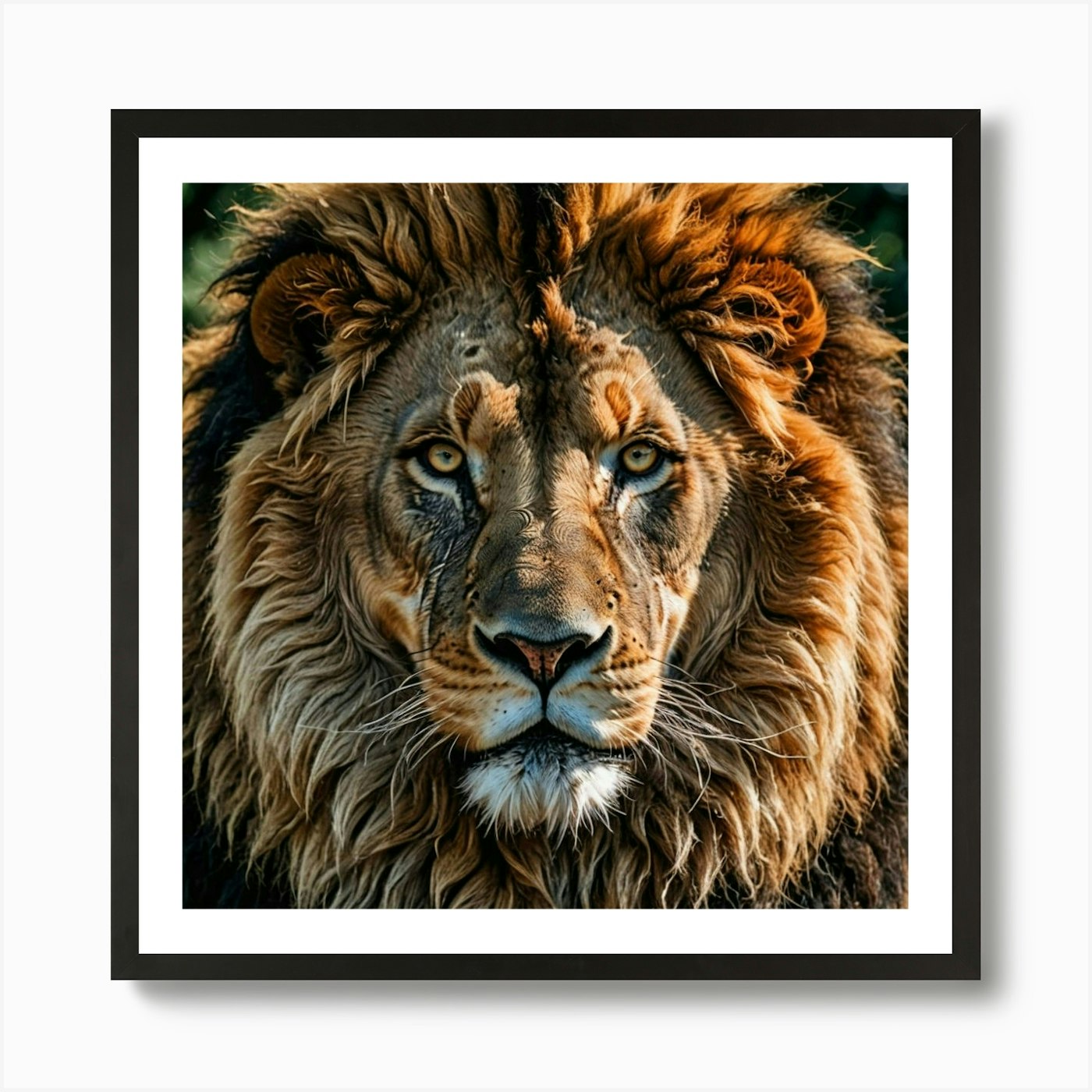Lion Portrait Art Print Framed Wall Art Poster Canvas Print Picture