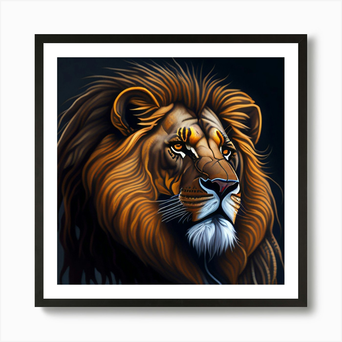 Lion 2 Art Print Framed Wall Art Poster Canvas Print Picture