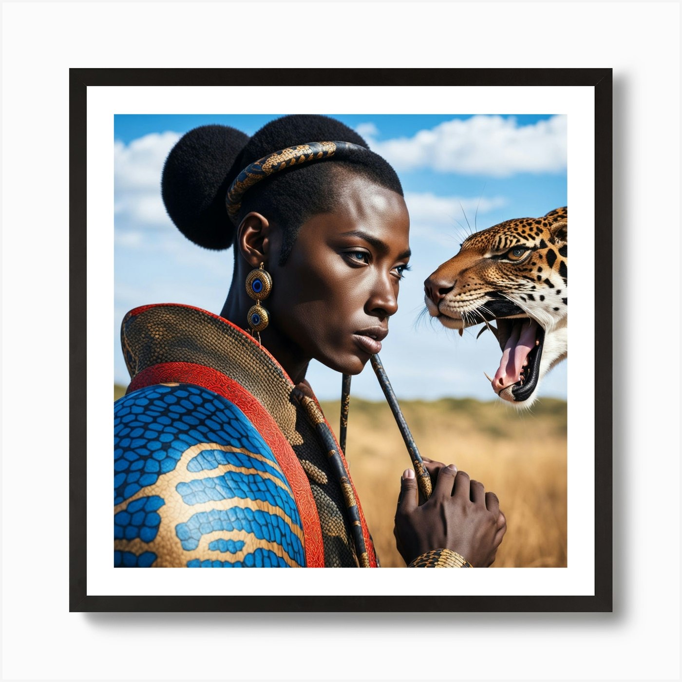 Lion King Savannah 1 Art Print Framed Wall Art Poster Canvas Print Picture