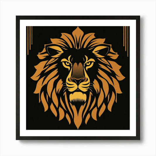 Lion Head 2 Art Print Framed Wall Art Poster Canvas Print Picture
