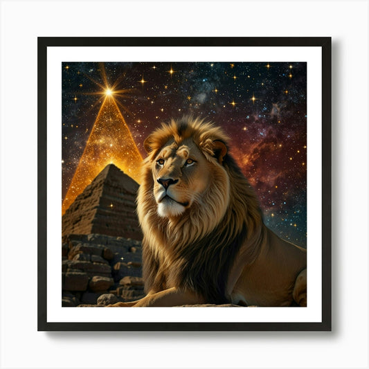 Lion In The Sky 3 Art Print Framed Wall Art Poster Canvas Print Picture