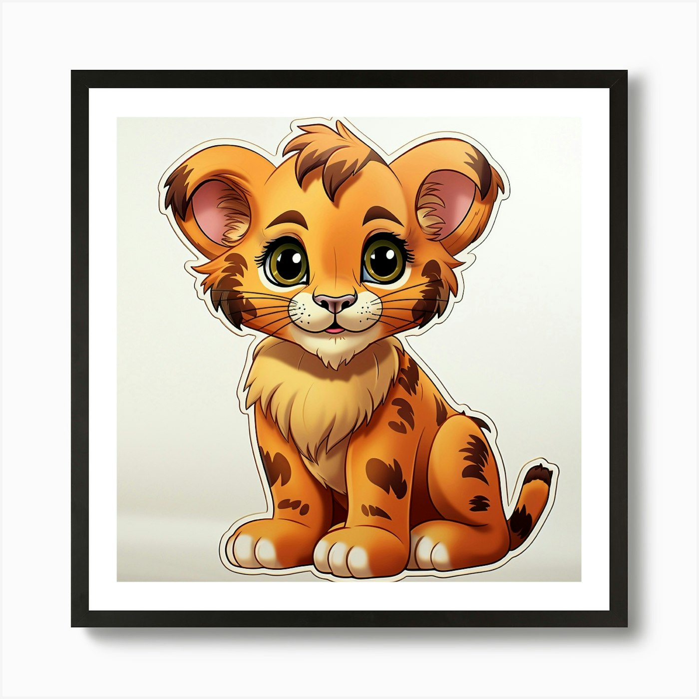 Lion Cub 51 Art Print Framed Wall Art Poster Canvas Print Picture