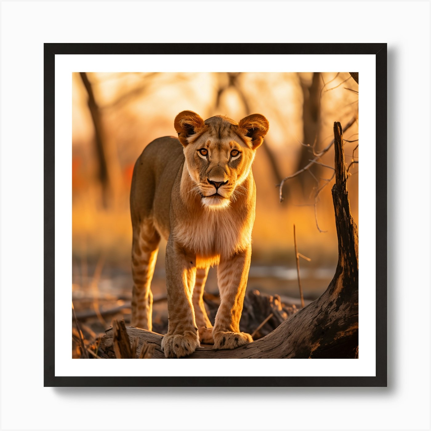Lion Cub Art Print Framed Wall Art Poster Canvas Print Picture