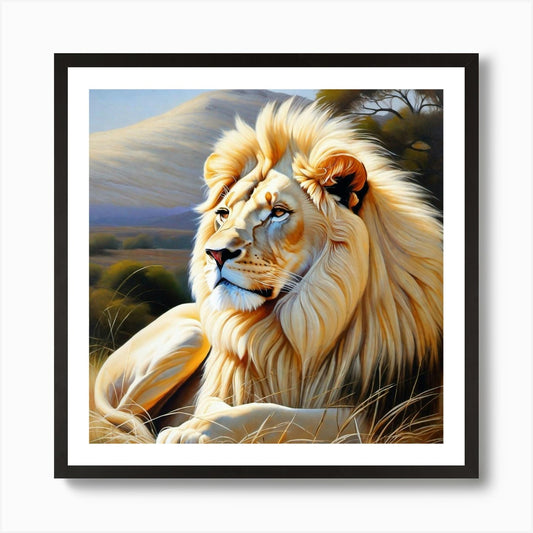 Lion Painting 85 Art Print Framed Wall Art Poster Canvas Print Picture