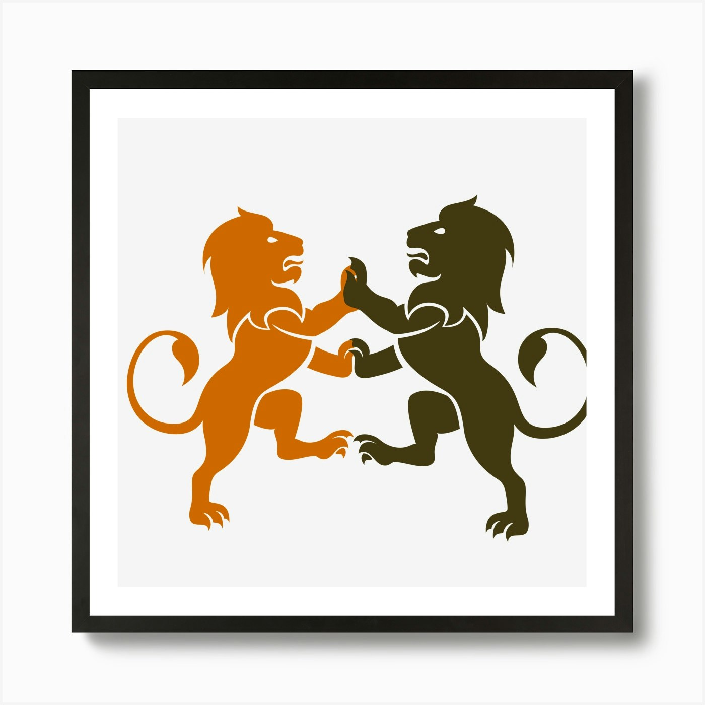 Lions Animals Wild Cats Art Print Framed Wall Art Poster Canvas Print Picture