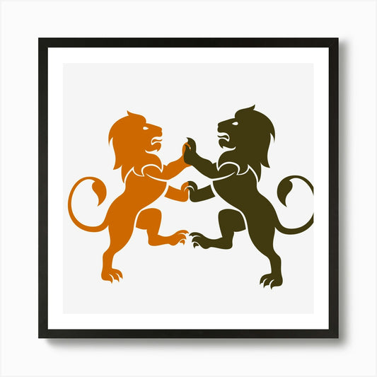 Lions Animals Wild Cats Art Print Framed Wall Art Poster Canvas Print Picture