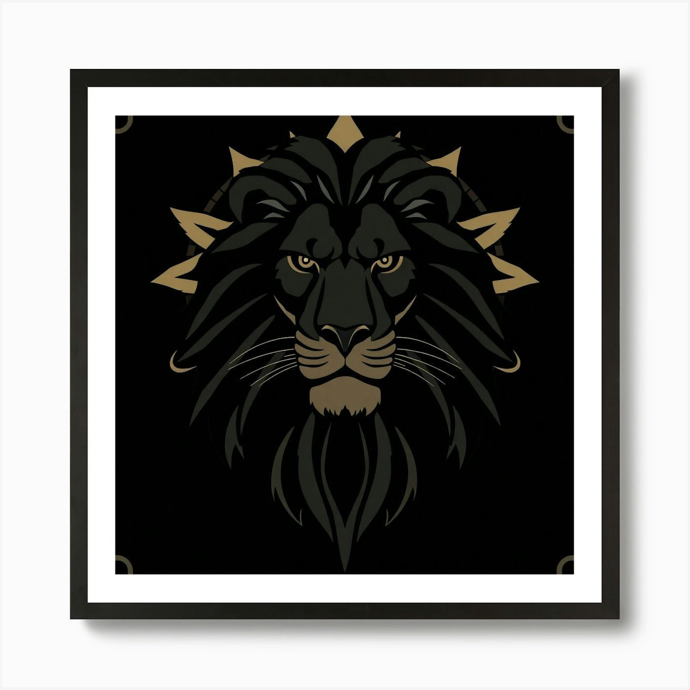 Lion Head 1 Art Print Framed Wall Art Poster Canvas Print Picture