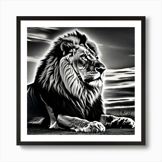 Liony Art Print Framed Wall Art Poster Canvas Print Picture