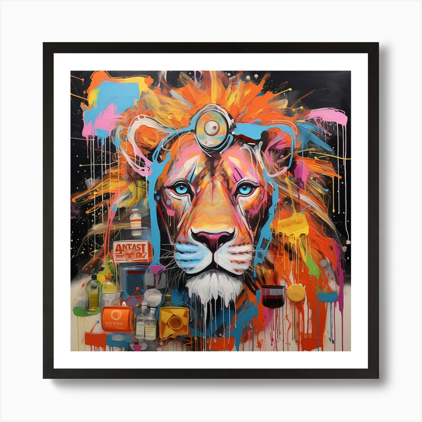 Lion the King Art Print Framed Wall Art Poster Canvas Print Picture