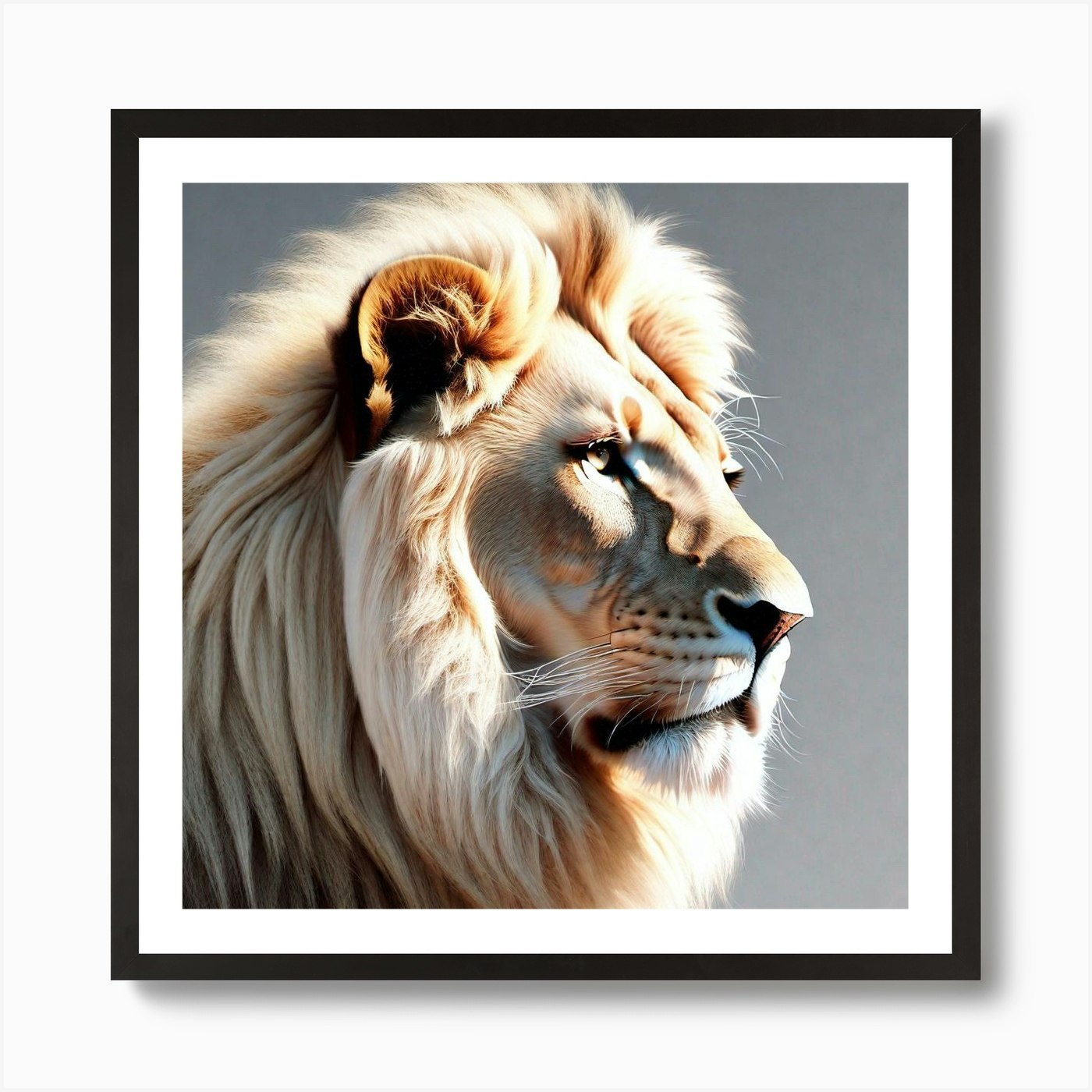 Lion Portrait 22 Art Print Framed Wall Art Poster Canvas Print Picture