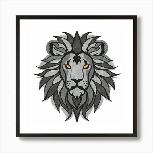 Lion Head Art Print Framed Wall Art Poster Canvas Print Picture