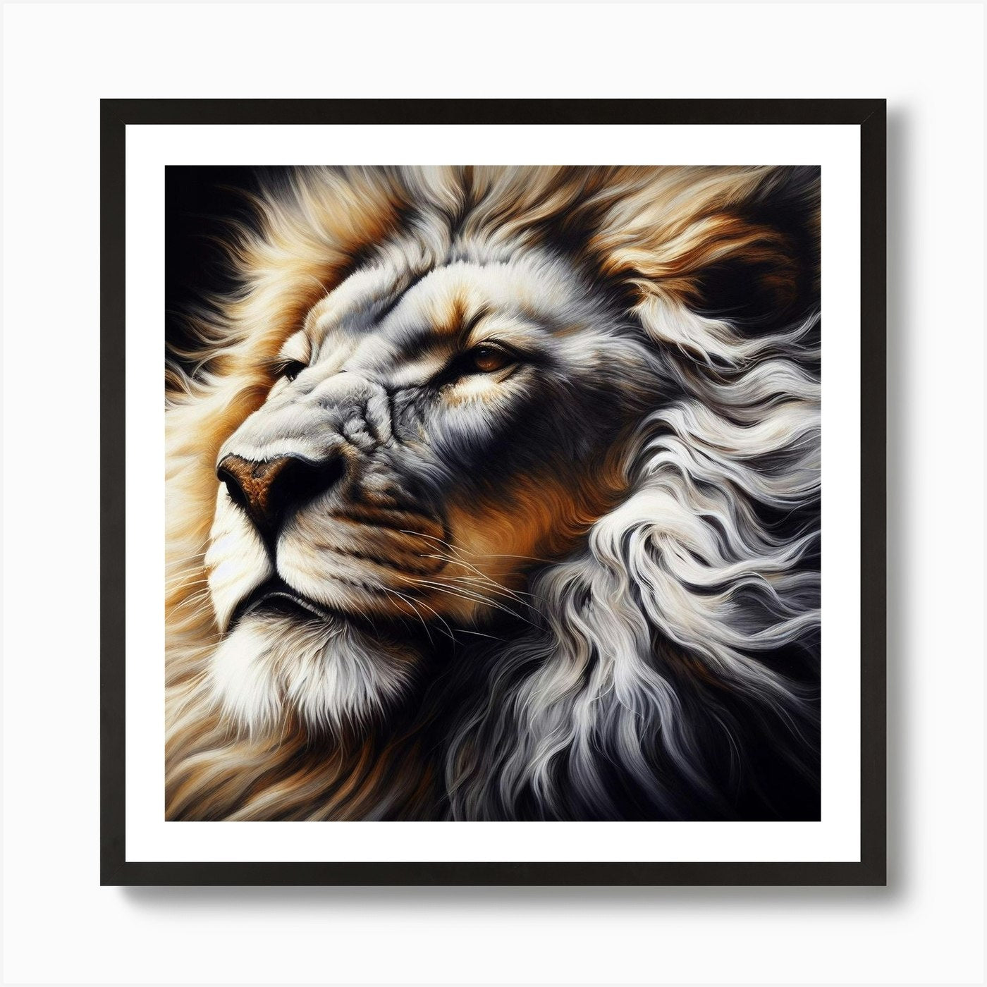 Lion Painting 1 Art Print Framed Wall Art Poster Canvas Print Picture