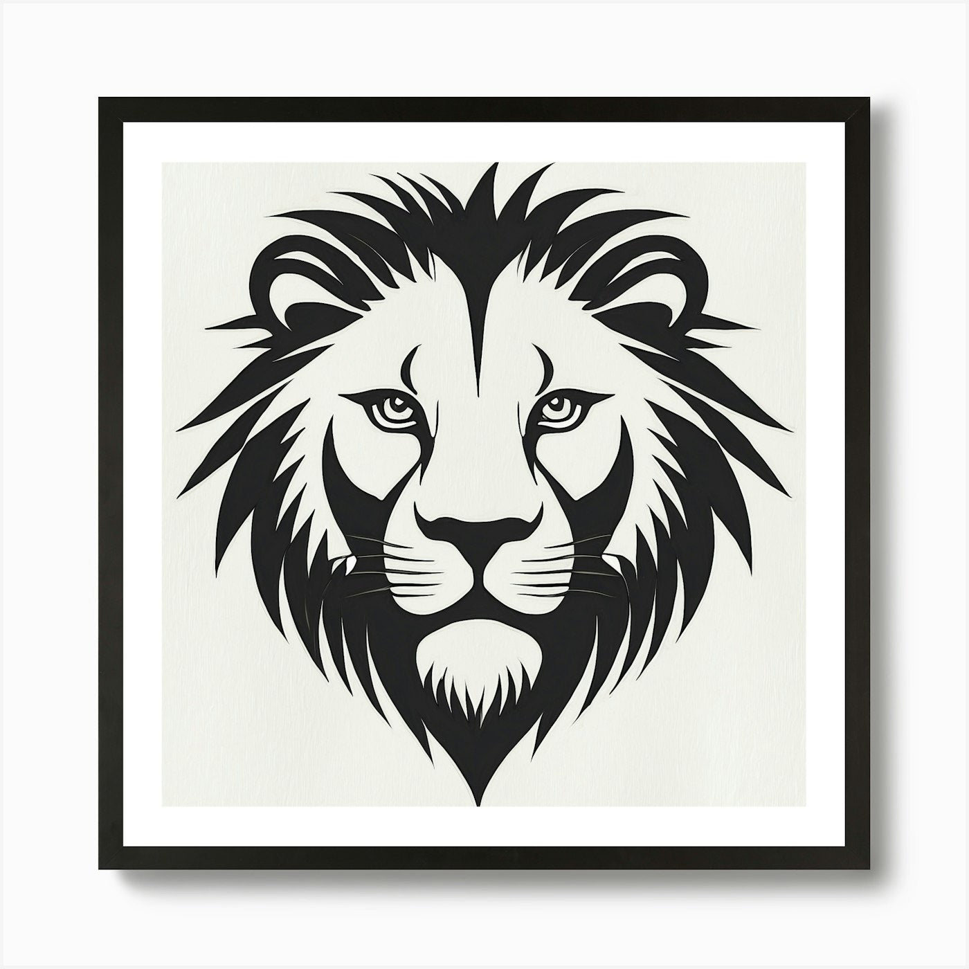Lion Head Art Print Framed Wall Art Poster Canvas Print Picture