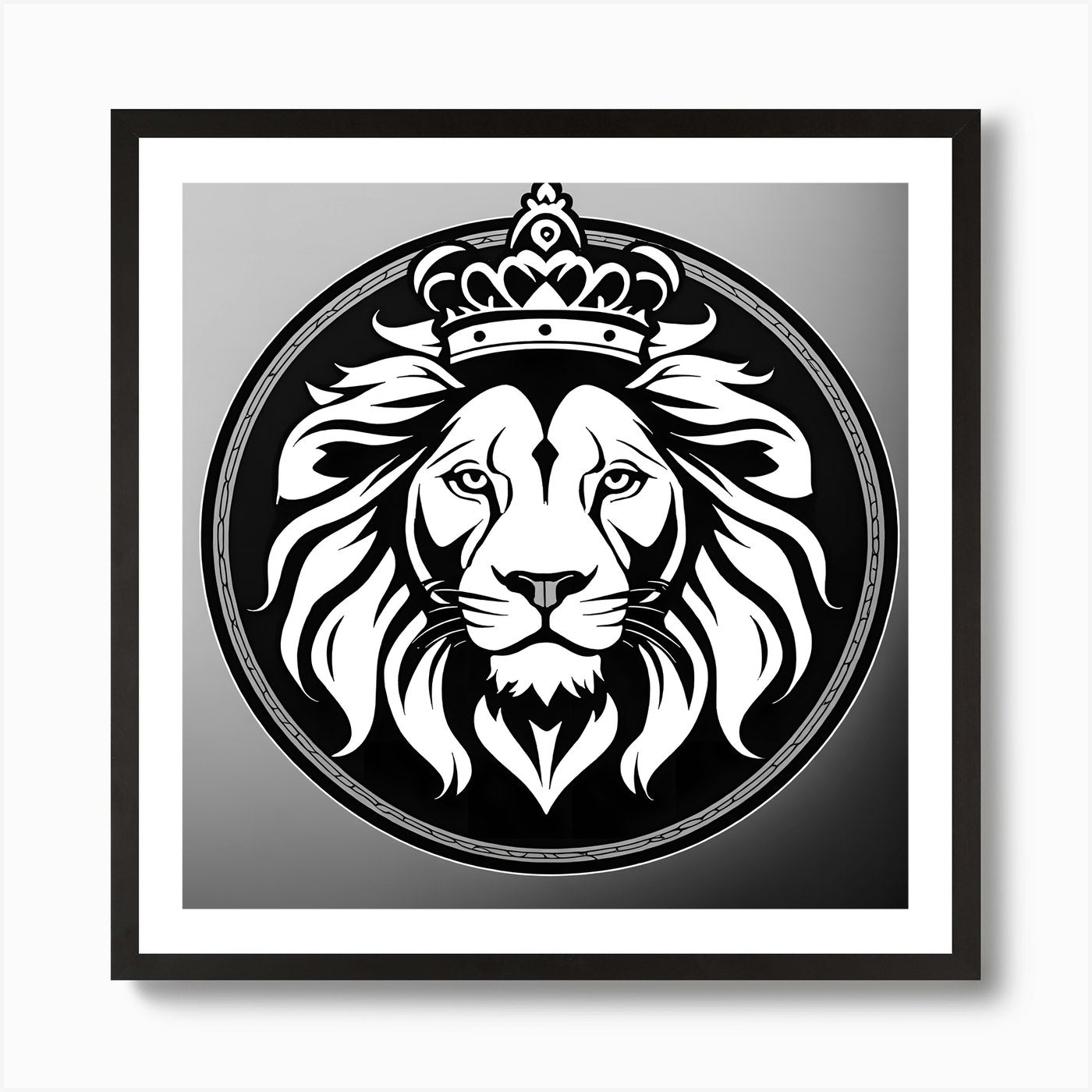 Lion Head Art Print Framed Wall Art Poster Canvas Print Picture