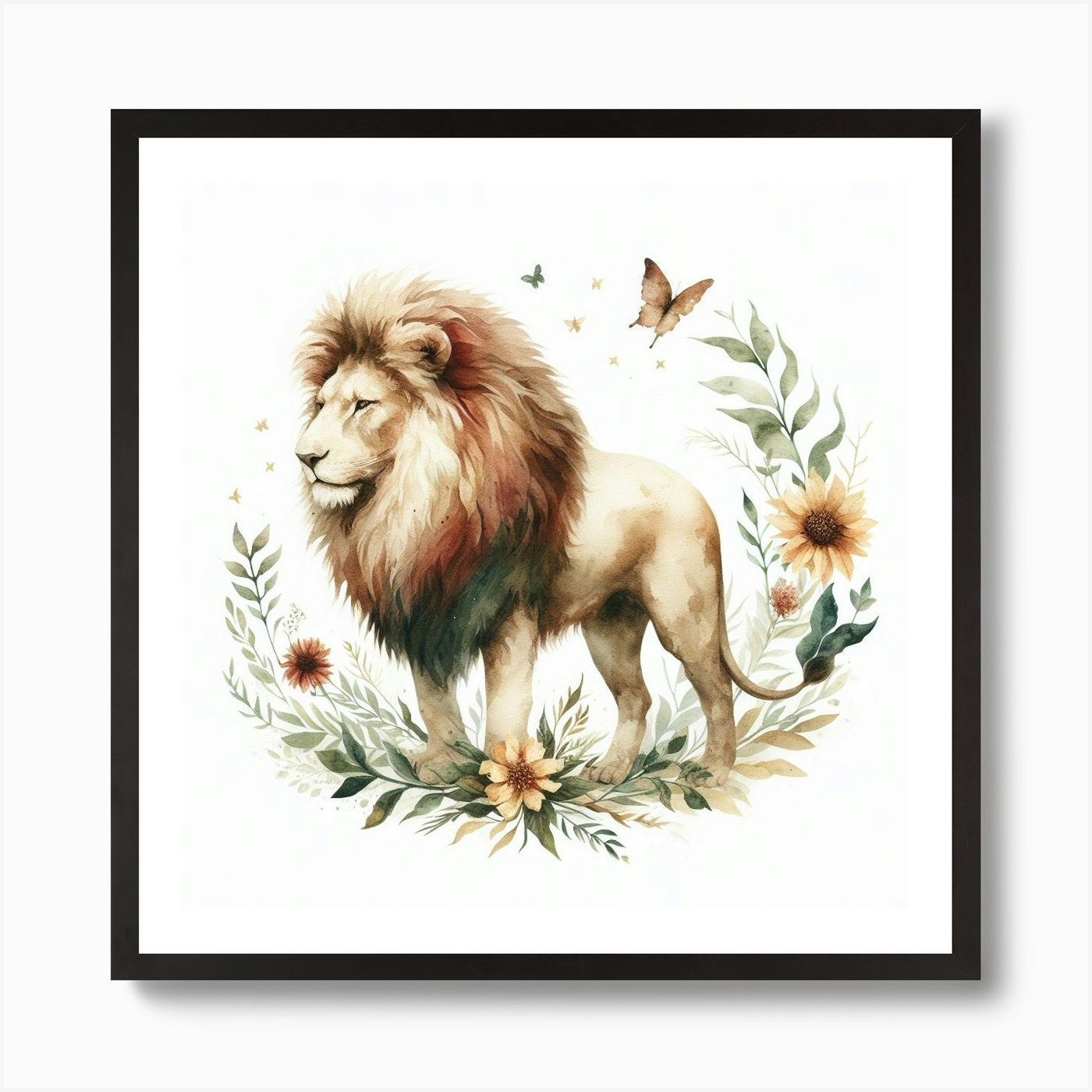 a Lion 2 Art Print Framed Wall Art Poster Canvas Print Picture