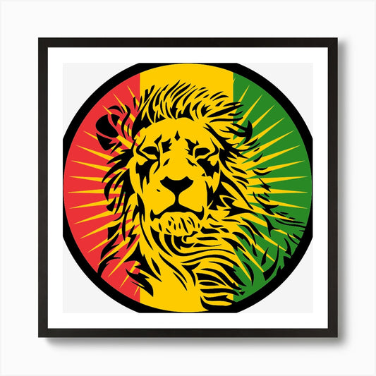 Rasta Lion Lionhead Art Print Framed Wall Art Poster Canvas Print Picture
