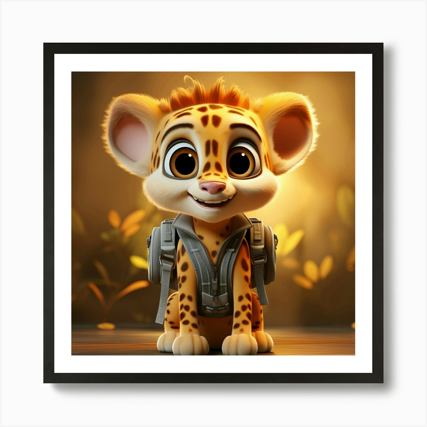 Lion Cub 25 Art Print Framed Wall Art Poster Canvas Print Picture