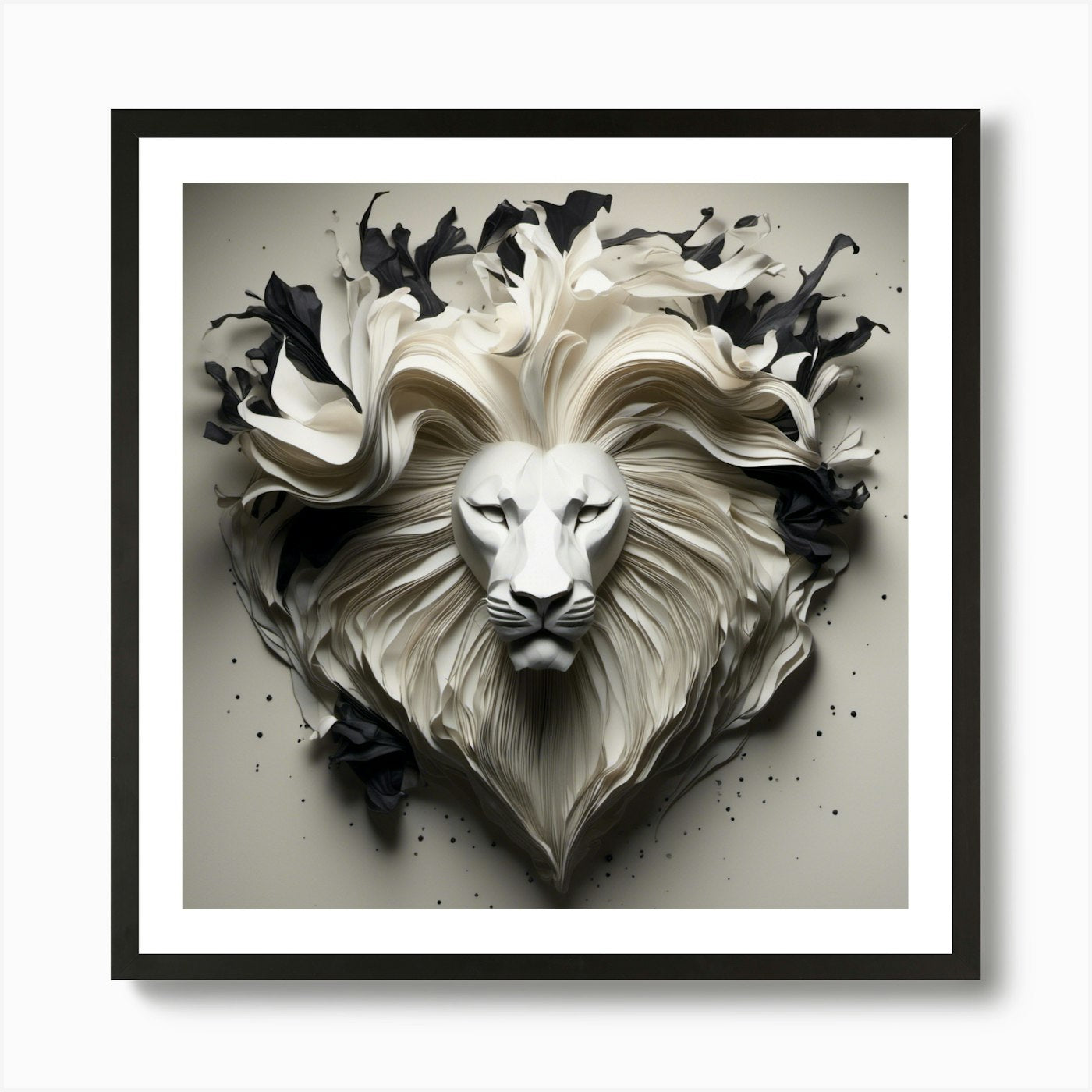 Lion Head 2 Art Print Framed Wall Art Poster Canvas Print Picture