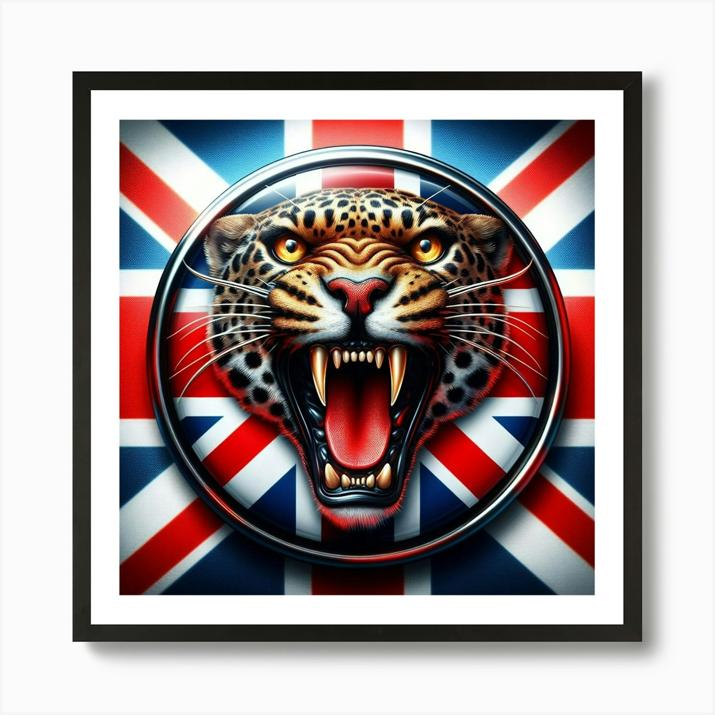 British Lion Art Print Framed Wall Art Poster Canvas Print Picture