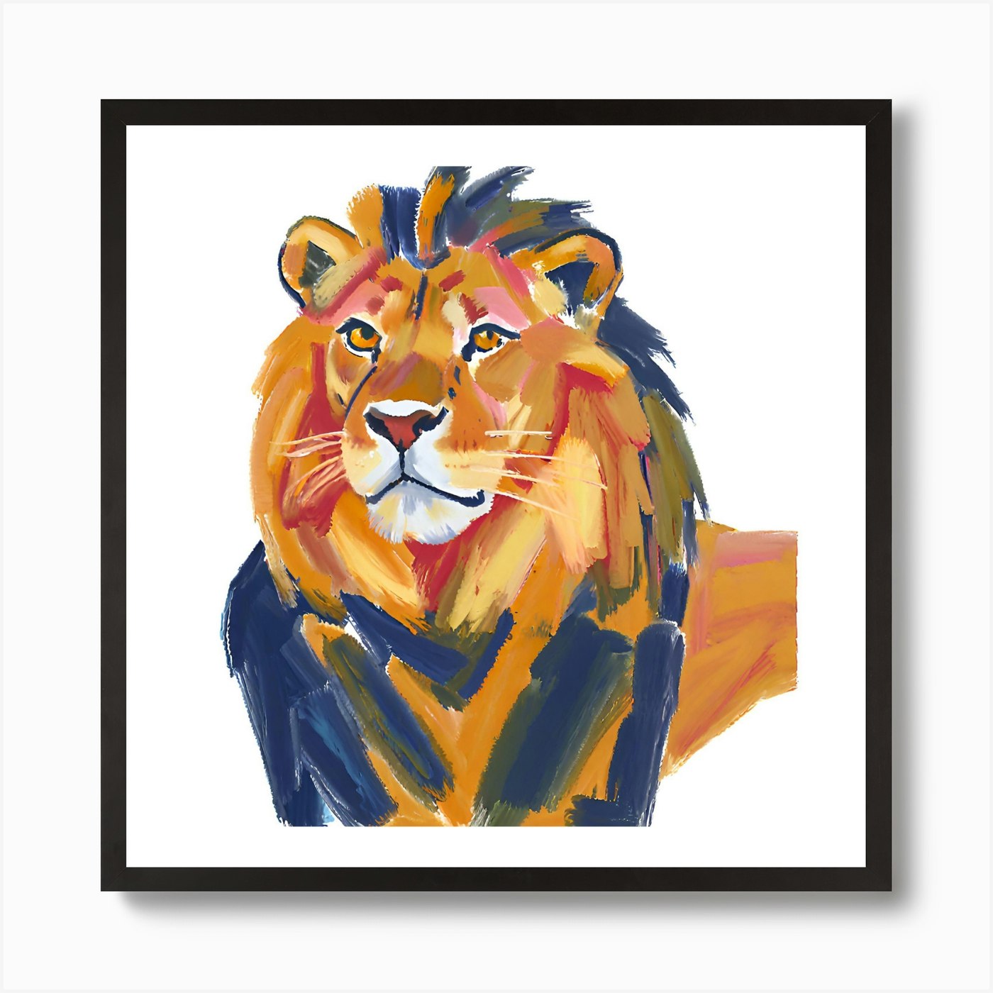Barbary Lion 03 Art Print Framed Wall Art Poster Canvas Print Picture