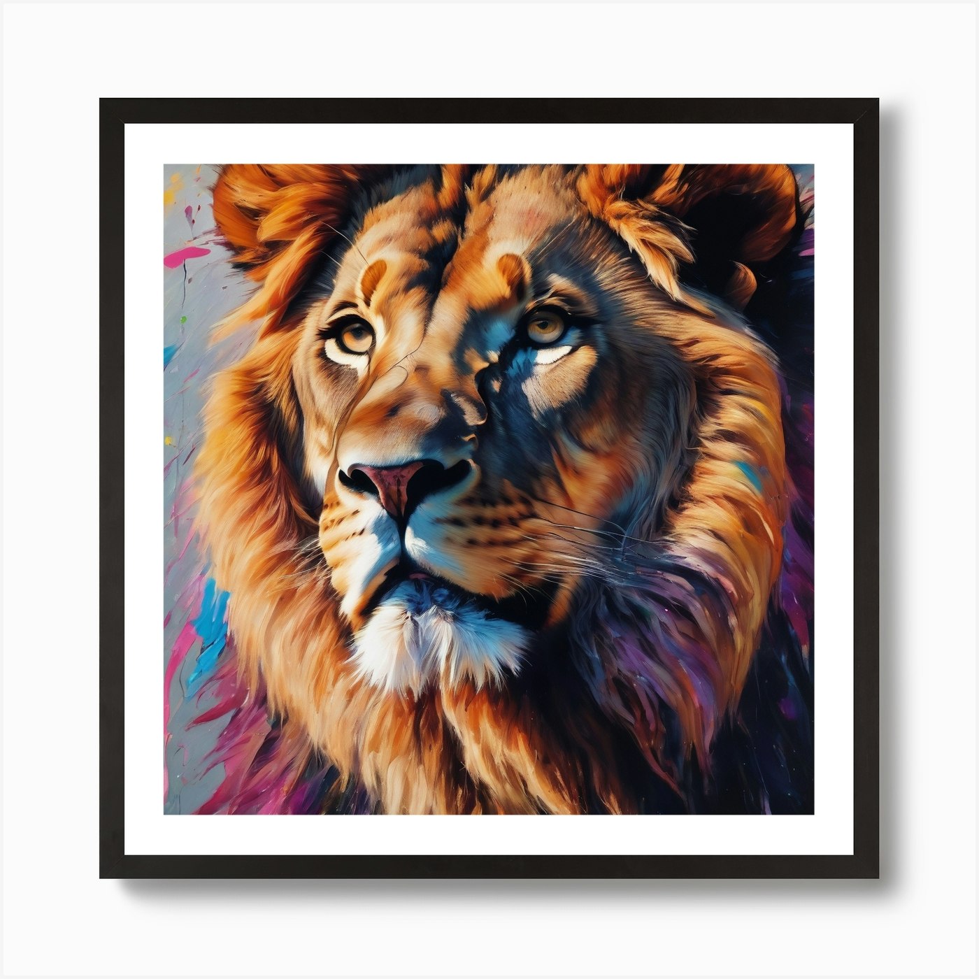 Lion's deep thoughts Art Print Framed Wall Art Poster Canvas Print Picture