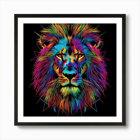 Lion Head Art Print Framed Wall Art Poster Canvas Print Picture