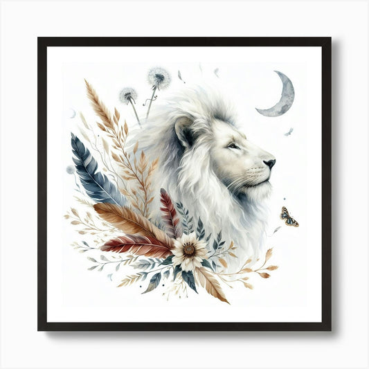 a Lion 4 Art Print Framed Wall Art Poster Canvas Print Picture