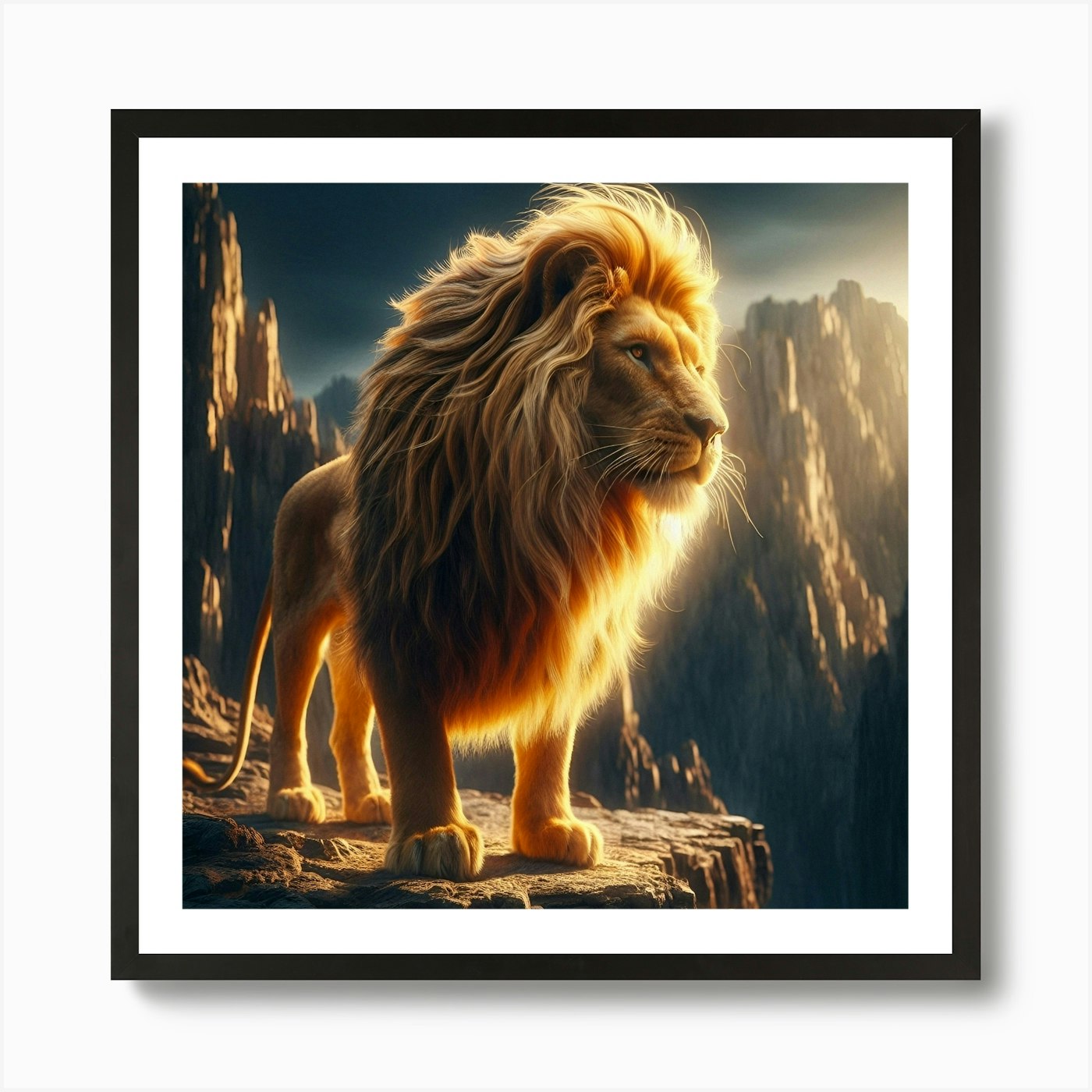 Lion King Art Print Framed Wall Art Poster Canvas Print Picture