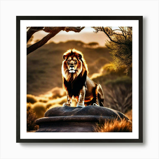 Lion art 11 Art Print Framed Wall Art Poster Canvas Print Picture