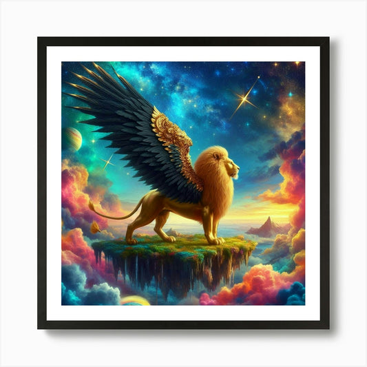 Lion In The Sky 8 Art Print Framed Wall Art Poster Canvas Print Picture