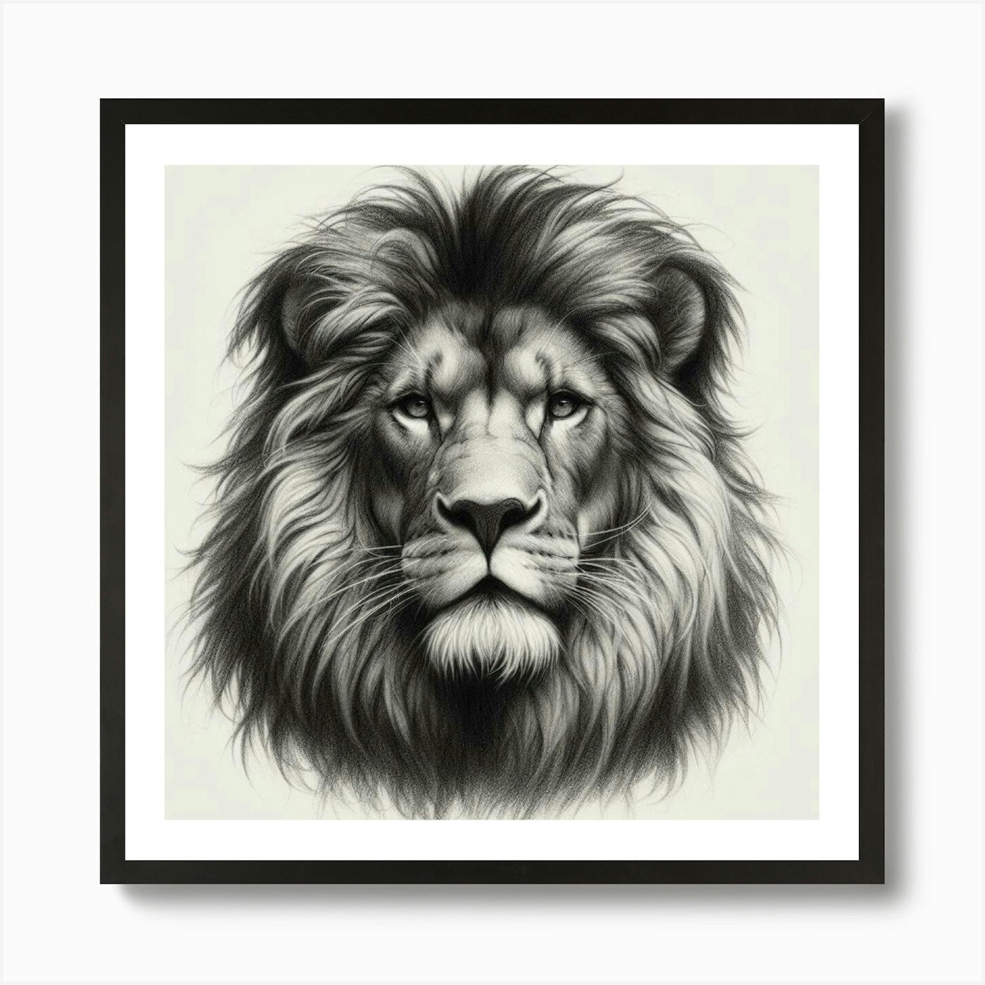 Lion Head Art Print Framed Wall Art Poster Canvas Print Picture