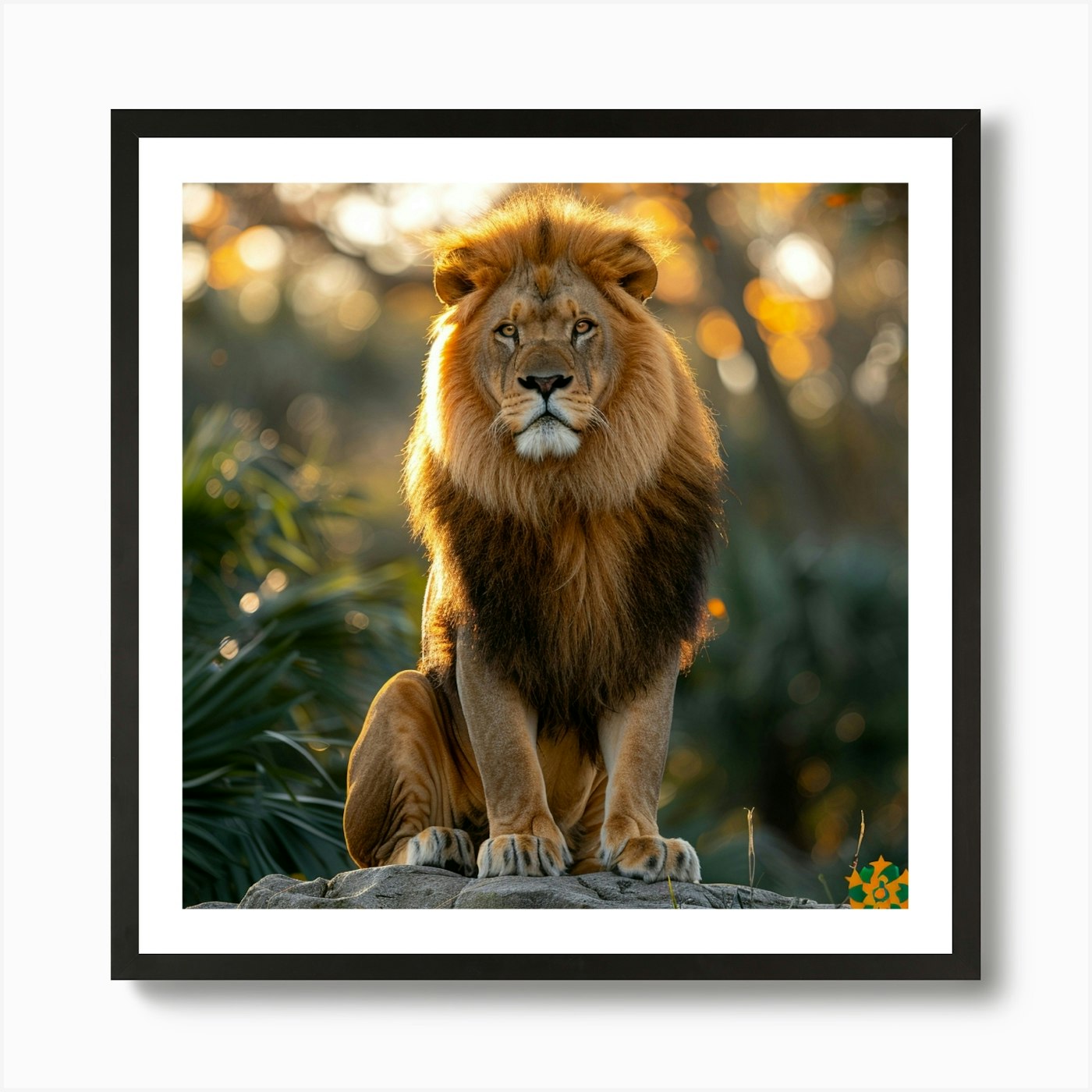 Majestic Lion Art Print Framed Wall Art Poster Canvas Print Picture