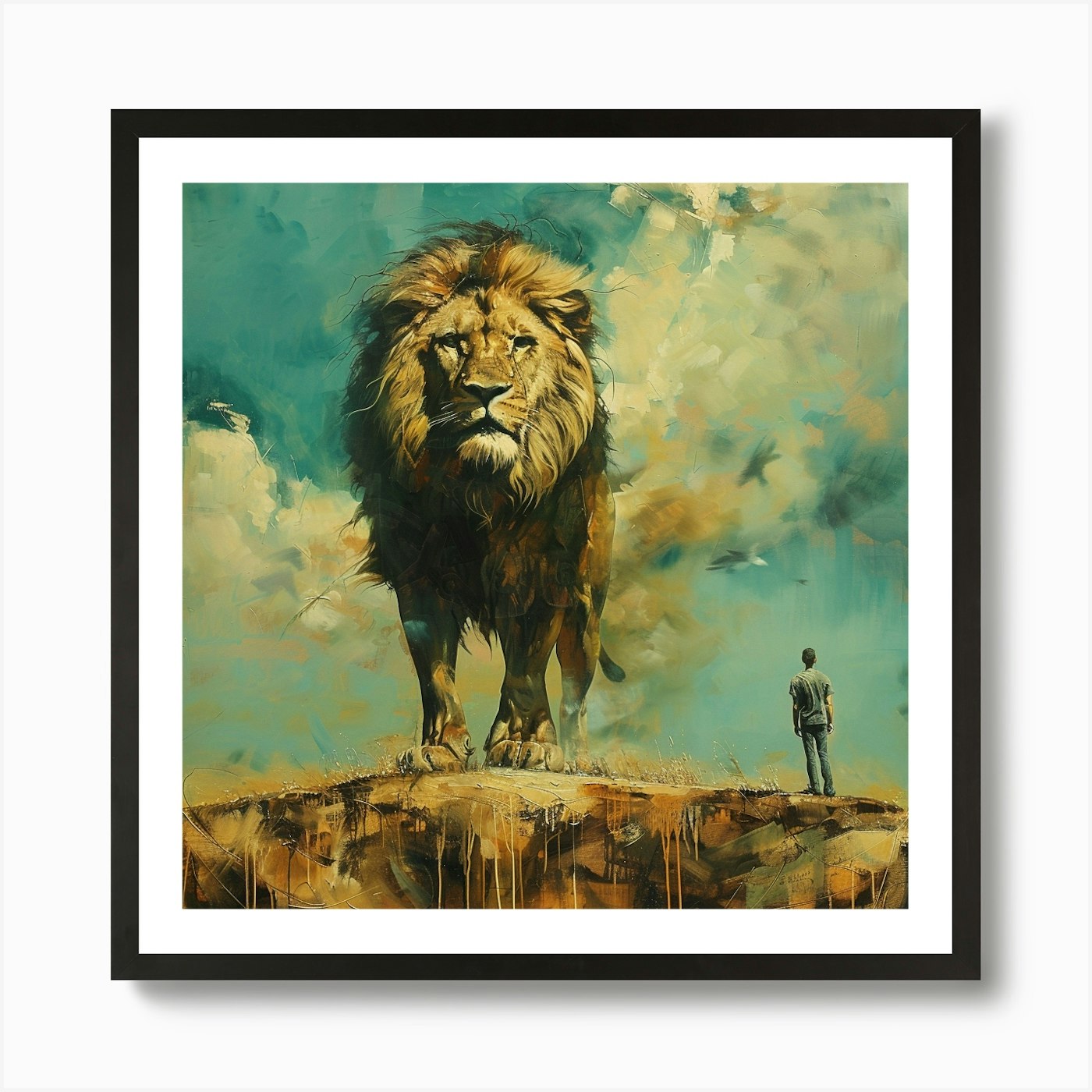 Lion Pride Art Print Framed Wall Art Poster Canvas Print Picture