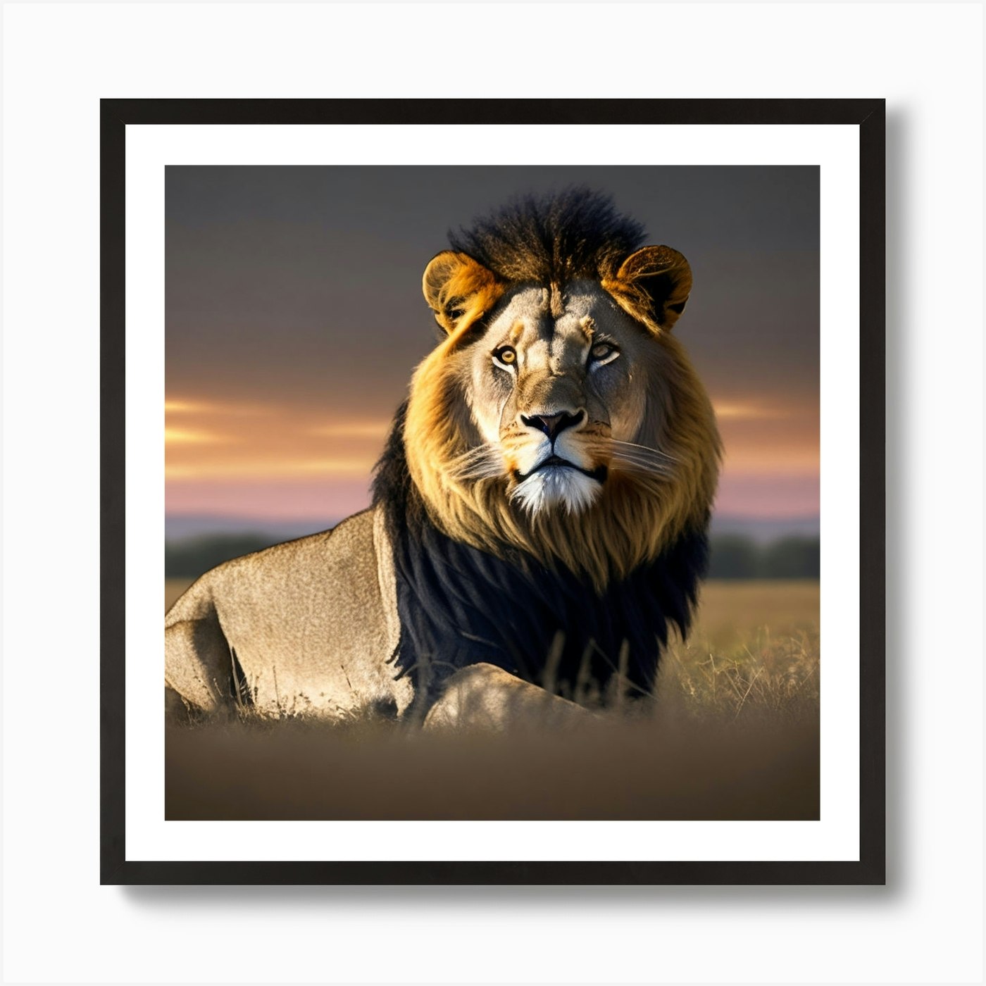 Lion King Art Print Framed Wall Art Poster Canvas Print Picture