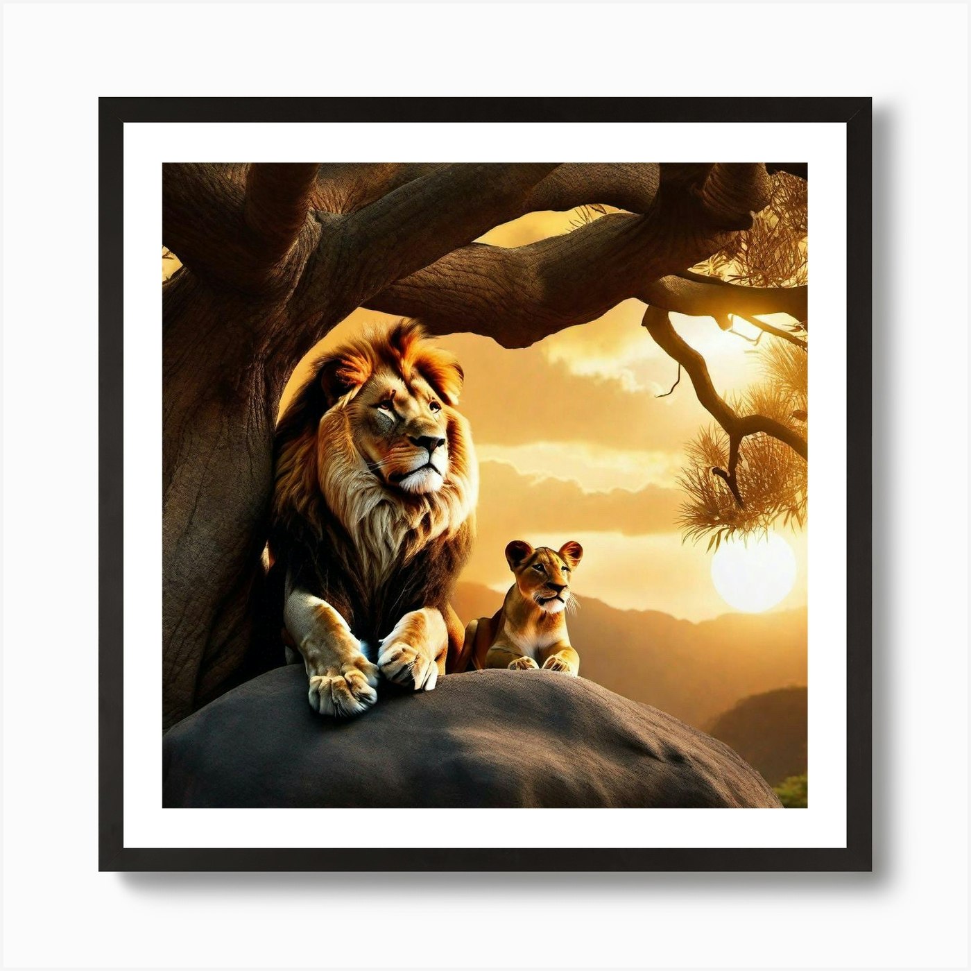 Lion King 23 Art Print Framed Wall Art Poster Canvas Print Picture