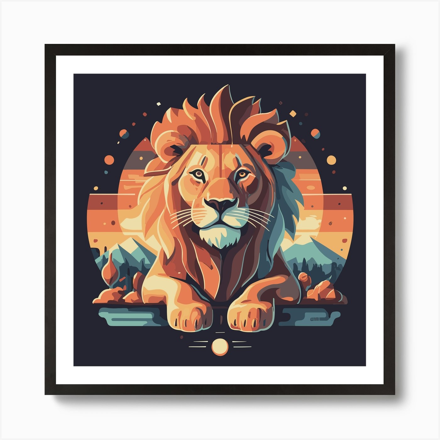Wholesome LION Art Print Framed Wall Art Poster Canvas Print Picture