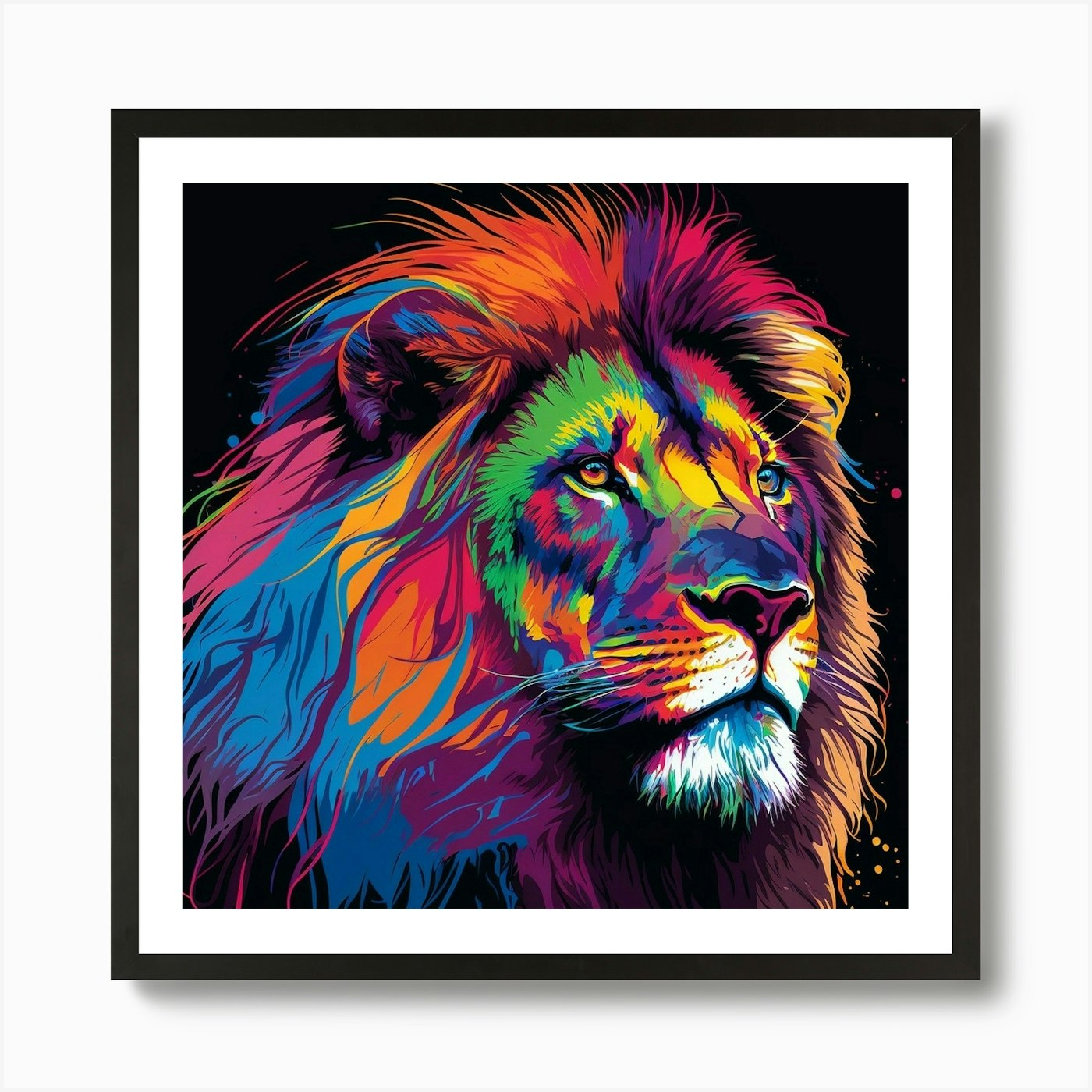 Digital Lion 7668121 1280 2 Art Pri Framed Wall Art Poster Canvas Print Picture