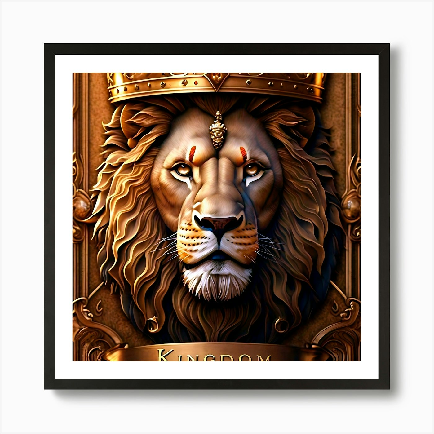 Kingdom Of Lions Art Print Framed Wall Art Poster Canvas Print Picture