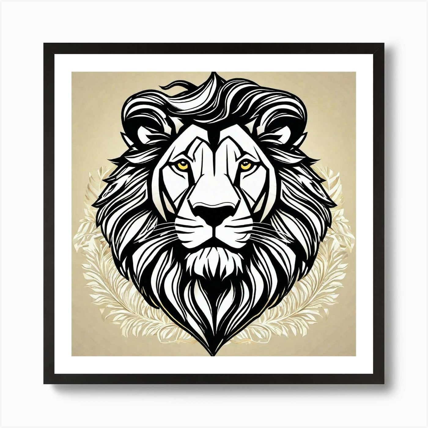 Lion Head 35 Art Print Framed Wall Art Poster Canvas Print Picture
