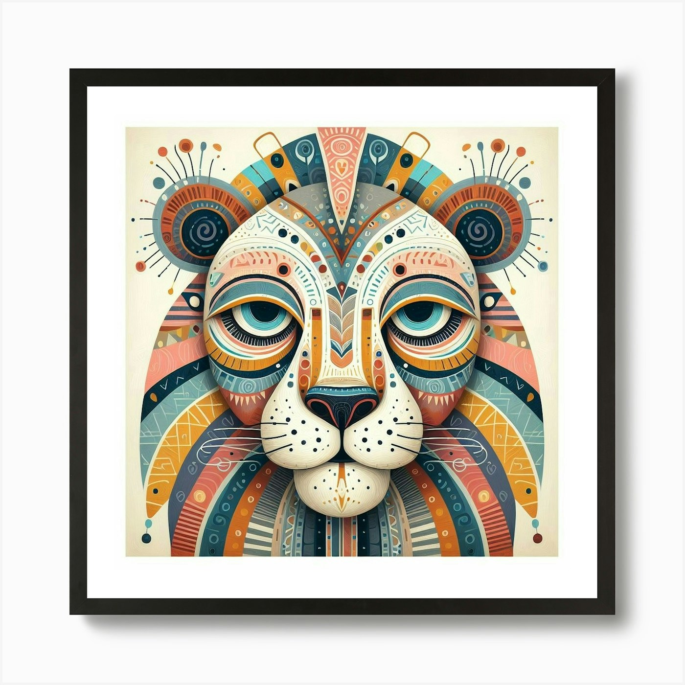 Lion Print Wall Art 1 Art Print Framed Wall Art Poster Canvas Print Picture