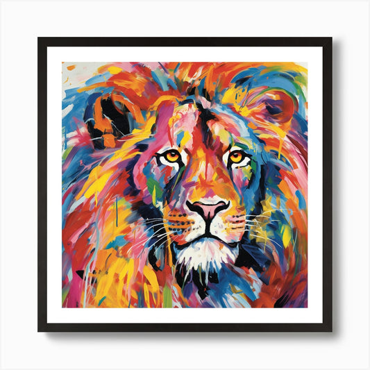 Lion Painting 3 Art Print Framed Wall Art Poster Canvas Print Picture