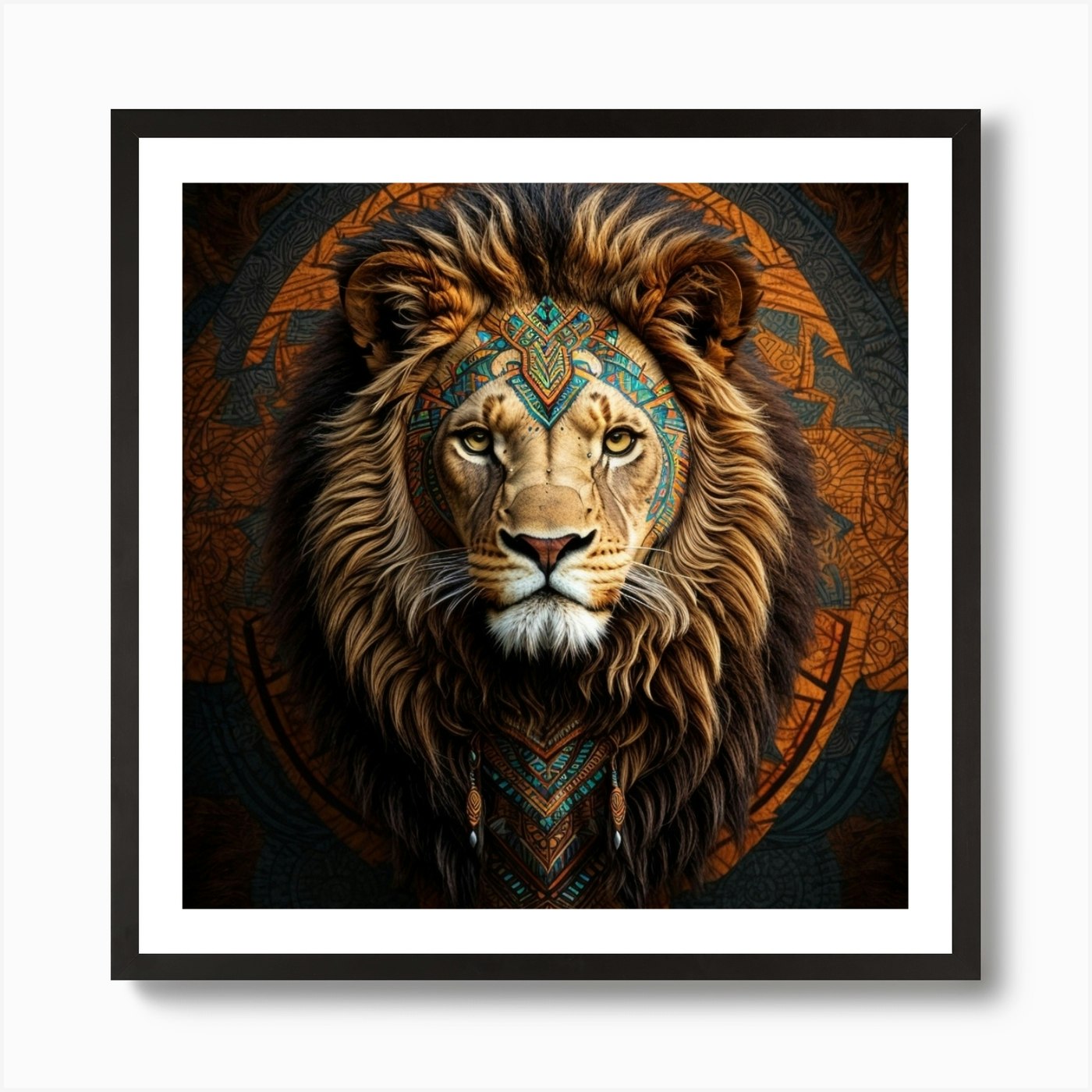 Lion Art Art Print Framed Wall Art Poster Canvas Print Picture