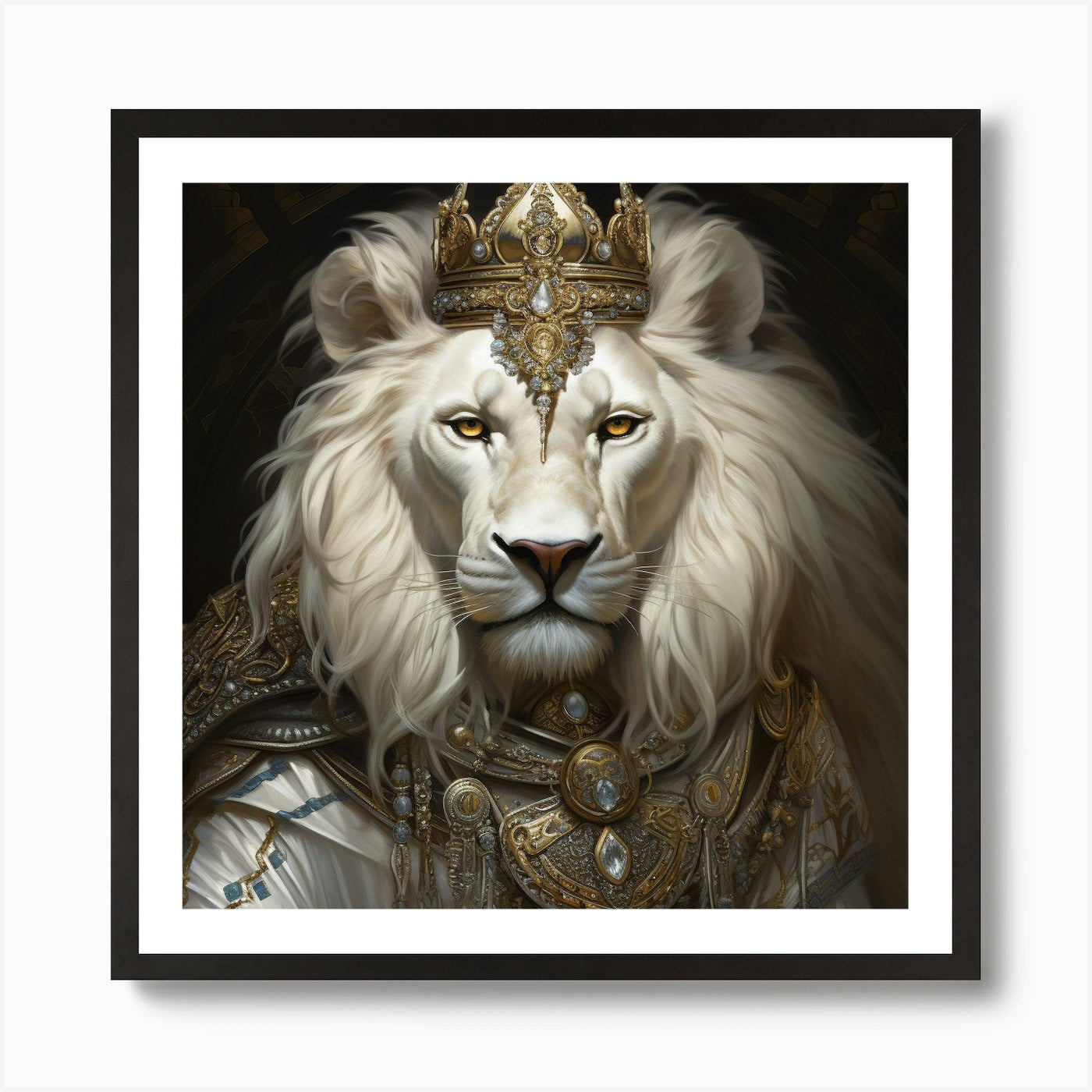 Lion Kinggg #3-Juangisme Art Print Framed Wall Art Poster Canvas Print Picture