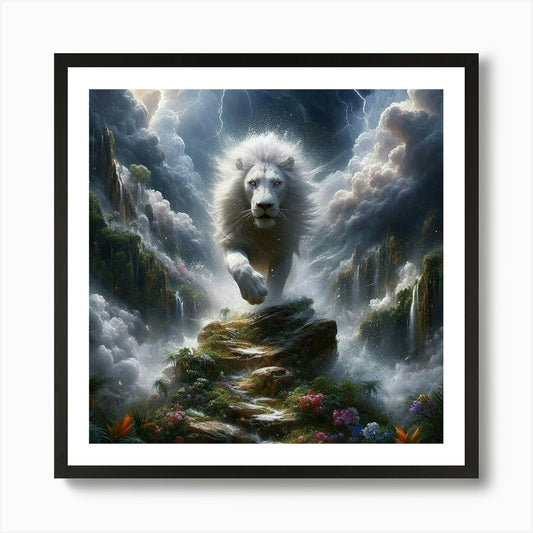 Lion In The Sky 1 Art Print Framed Wall Art Poster Canvas Print Picture