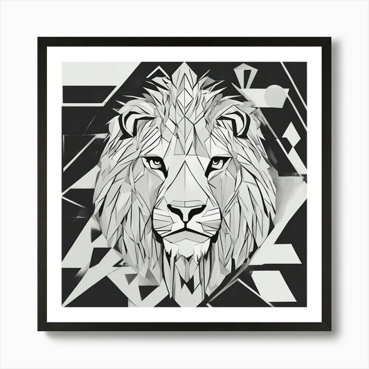 Abstract Lion Art Print Framed Wall Art Poster Canvas Print Picture