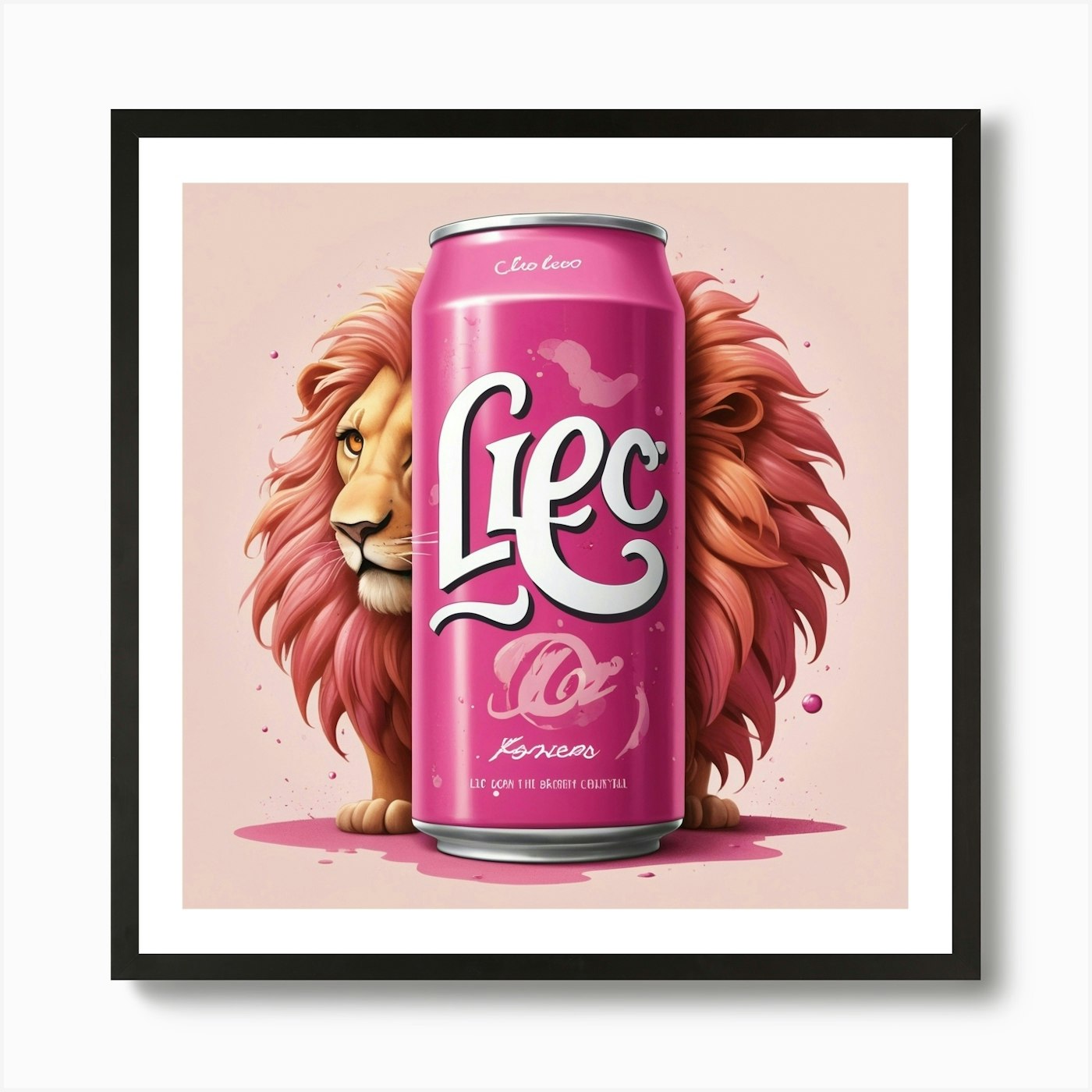 Lion Passionate 1 Art Print Framed Wall Art Poster Canvas Print Picture