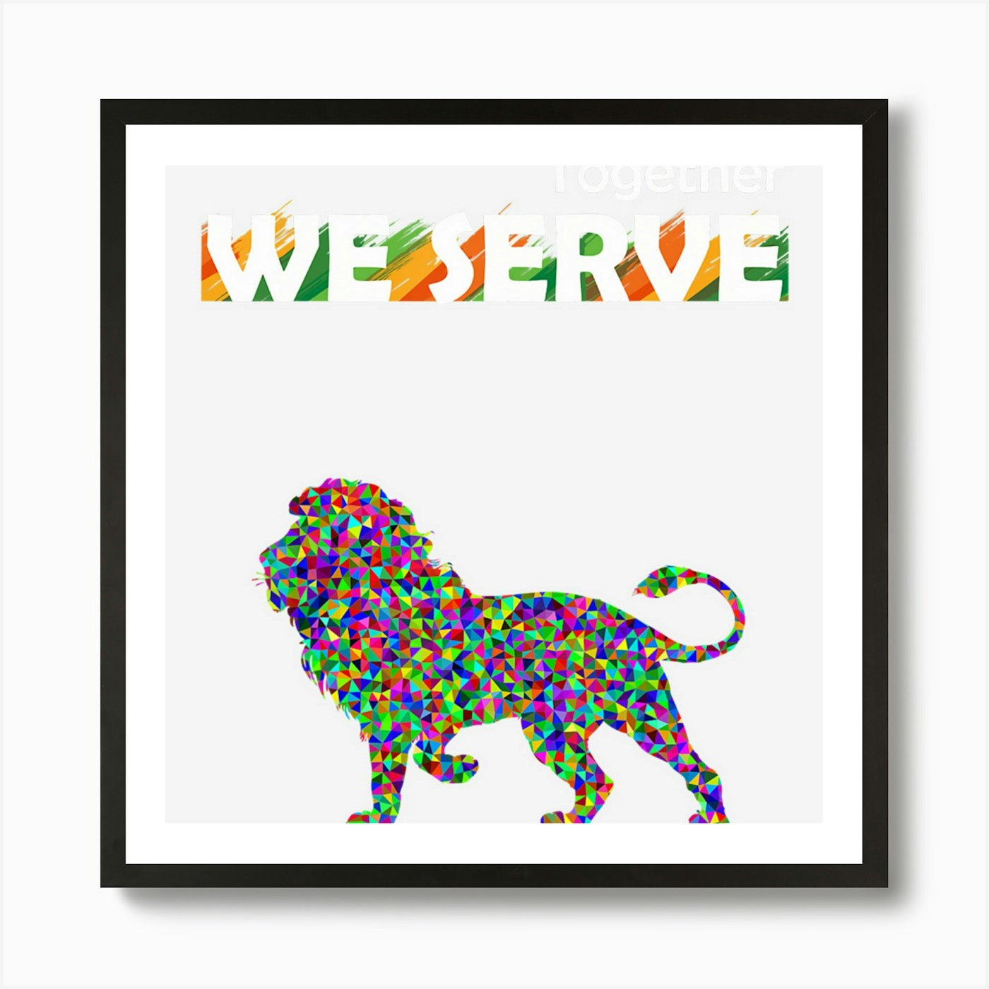 Lions Club International Member Men Framed Wall Art Poster Canvas Print Picture