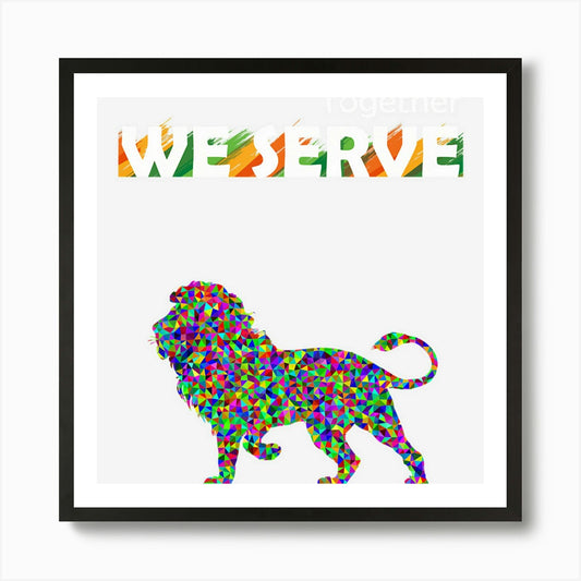Lions Club International Member Men Framed Wall Art Poster Canvas Print Picture